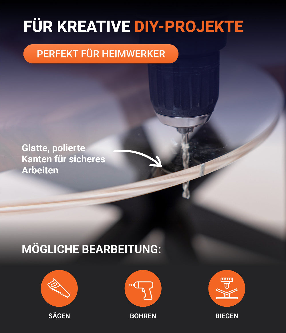 Acrylglas Zuschnitte Transparent Rund