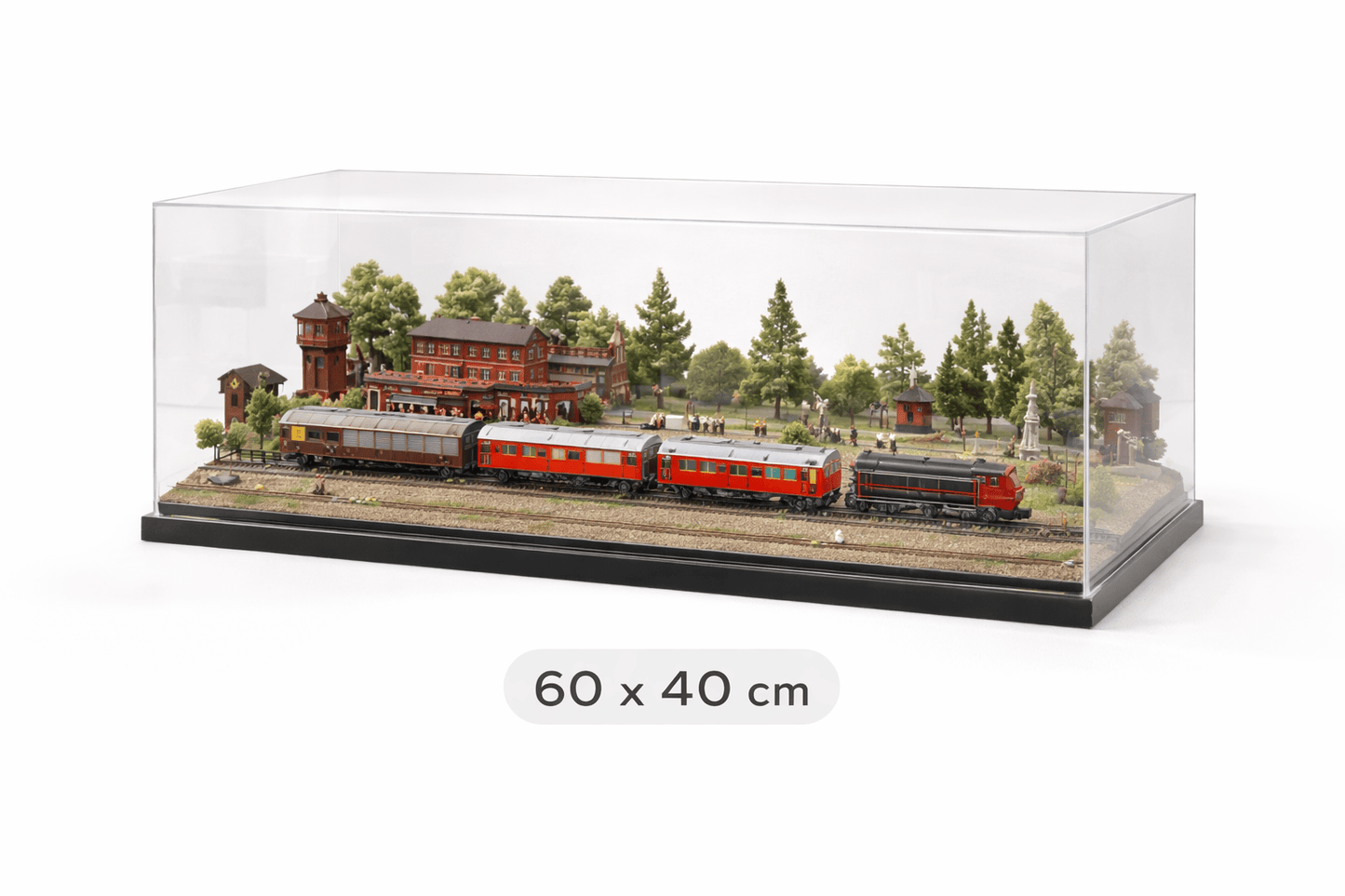 EH Design 60 cm x 40 cm x 20 cm Höhe Acrylhaube für Modelle Format: L: 30 x B: 20 x H: 20 cm