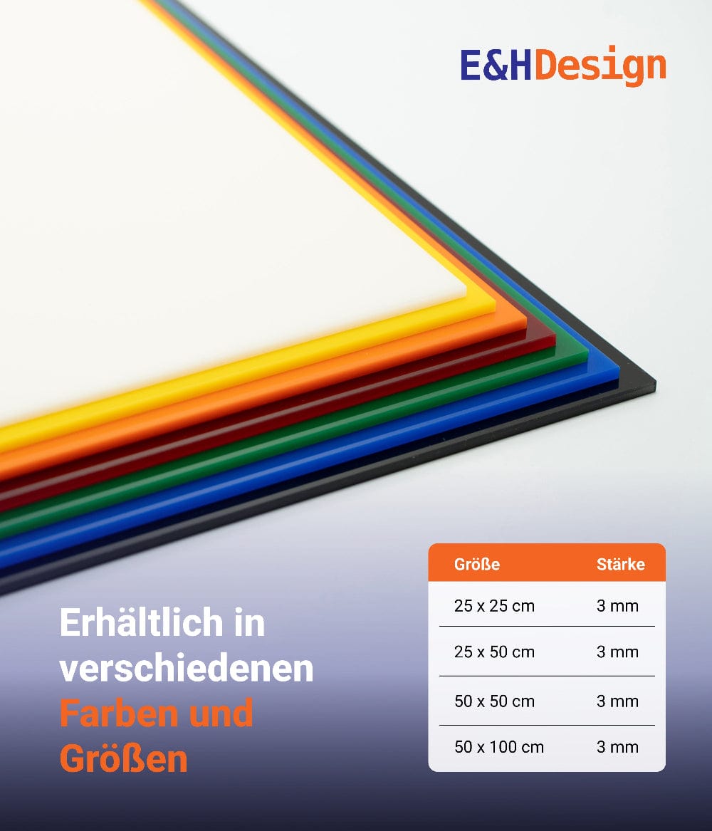 EHDesign Acrylglas Zuschnitte farbig