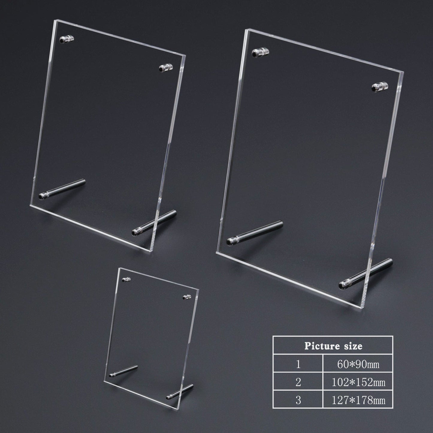EHDesign Bidlerrahmen aus Acrylglas mit Schraubverschluss in 3 Größen