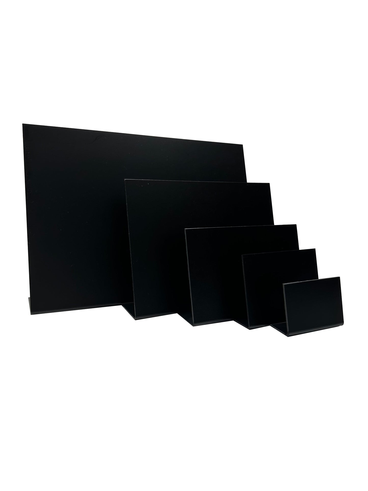 EHDesign L - Aufsteller Tischaufsteller / Kreidetafel schwarz in L-Form