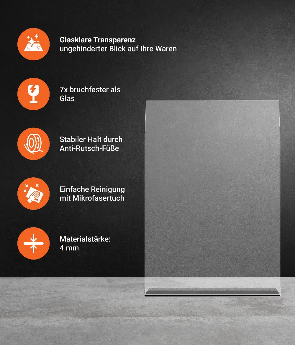 EHDesign Schutzwand Spuckschutz aus Acrylglas