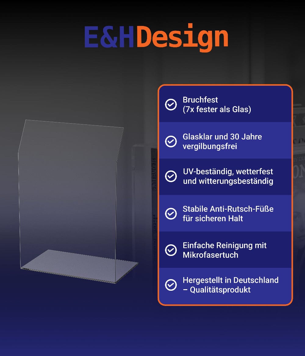 EHDesign Schutzwand Spuckschutz aus Acrylglas
