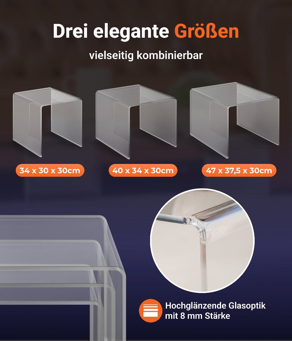 EHDesign Tisch Beistelltisch aus Acrylglas