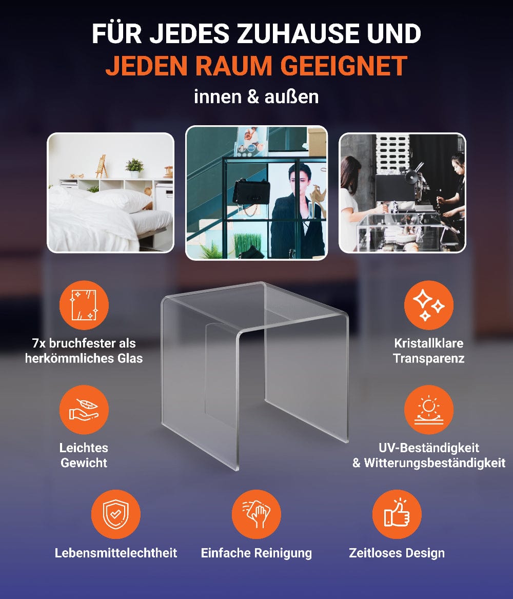 EHDesign Tisch Beistelltisch aus Acrylglas