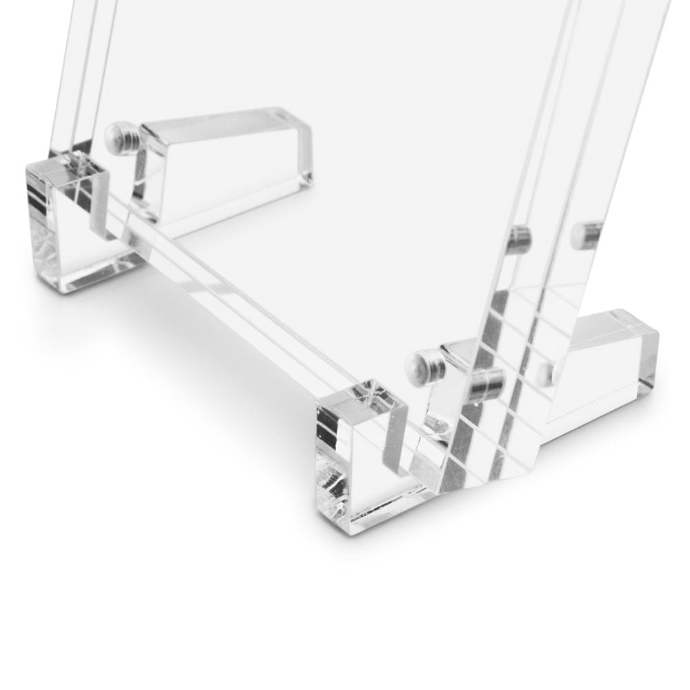 Bilderrahmen mit zwei Standfüßen aus Acrylglas für optimale Standfestigkeit