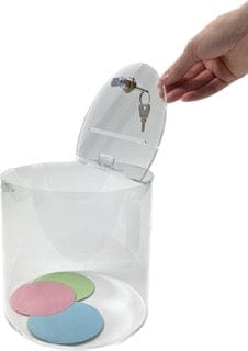 EHDesign Losbox / Spendenbox aus Acrylglas rund
