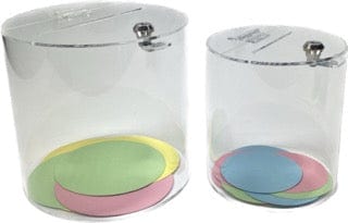 EHDesign Losbox / Spendenbox aus Acrylglas rund