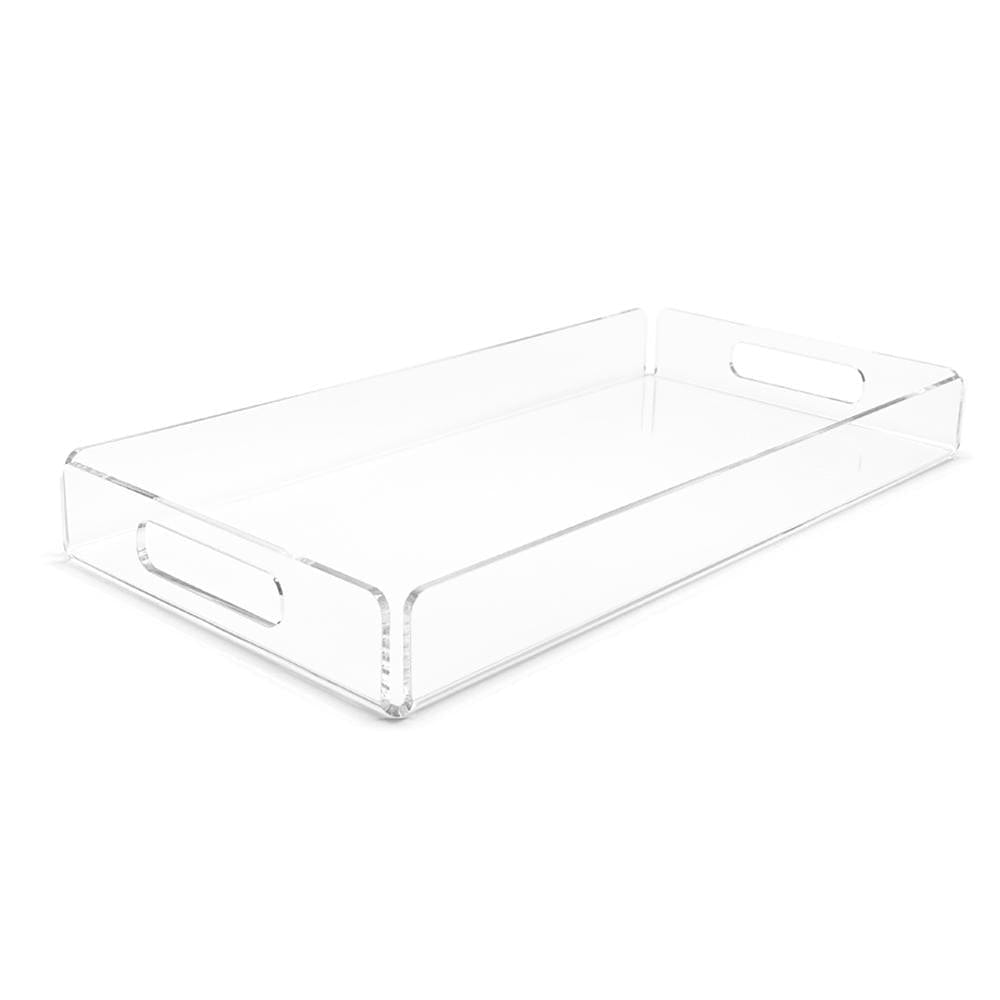 EHDesign Tablett 49 x 25 cm (L x B) Tablett aus transparentem Acrylglas