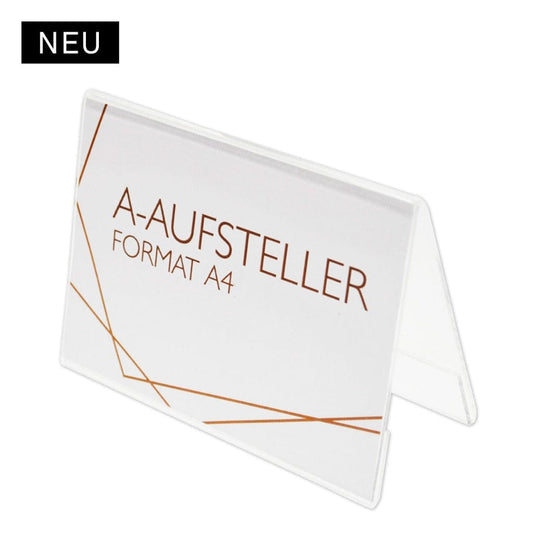 EHDesign Tischaufsteller aus Acrylglas in A-Form A4