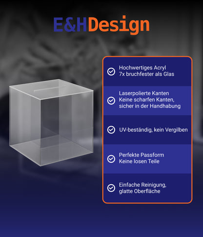 Losbox / Spendenbox aus Acryl mit abnehmbaren Deckel