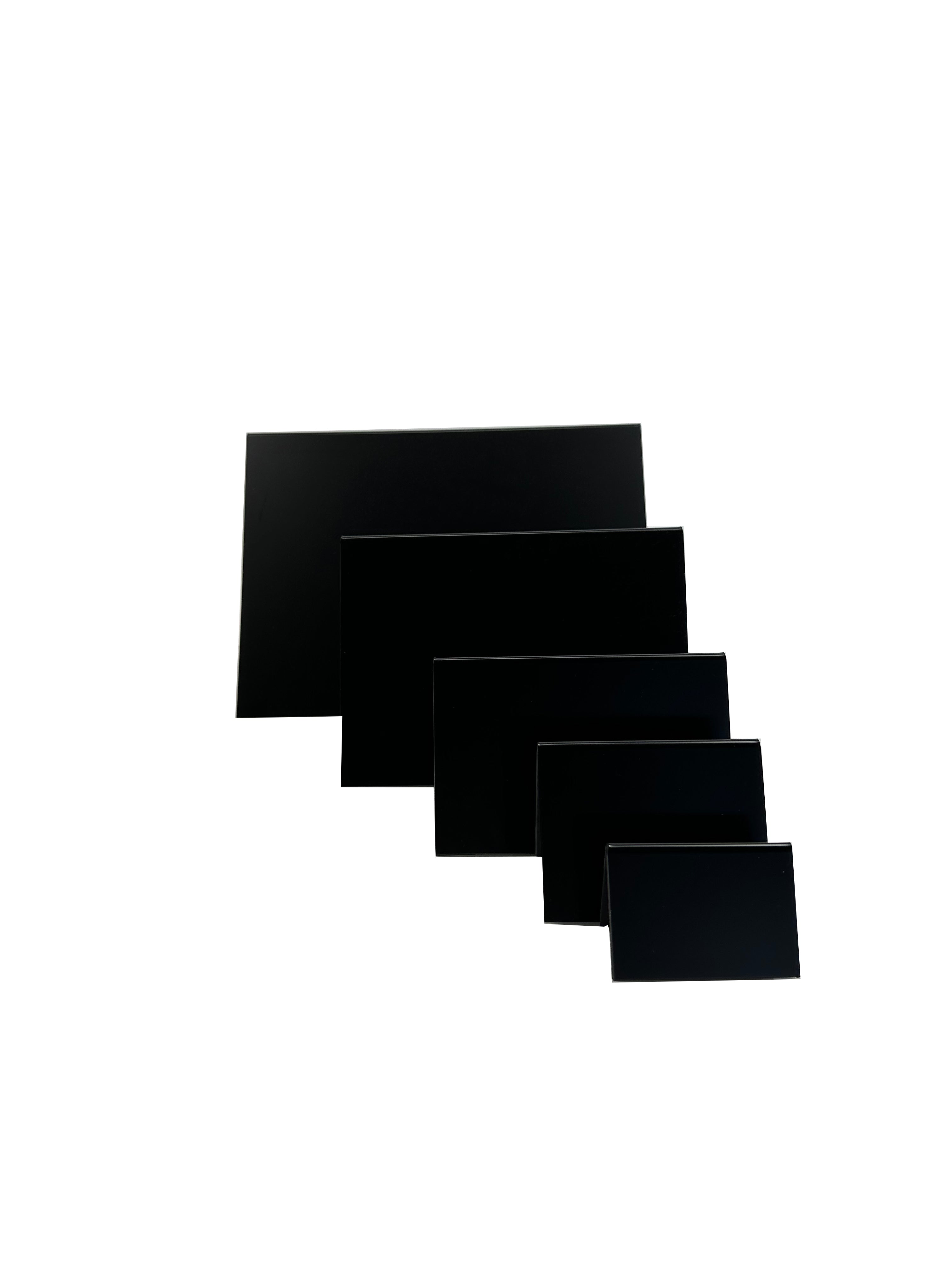 Tischaufsteller, schwarz in A-Form