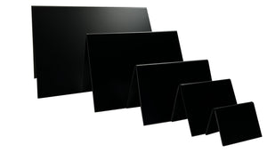 Tischaufsteller, schwarz in A-Form