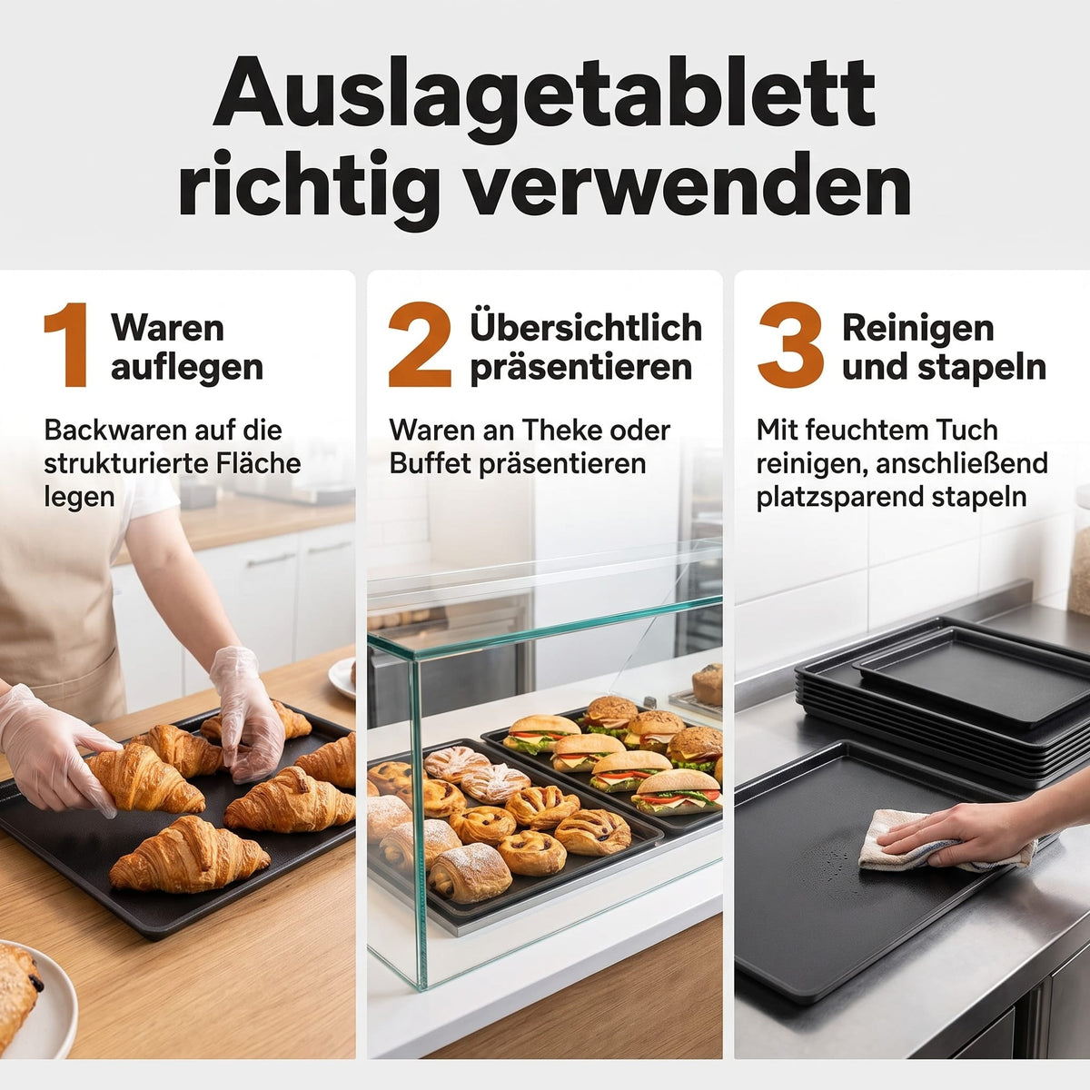 EH Design EH Design Auslagetablett für Bäckereien, Cafés und Tankstellen