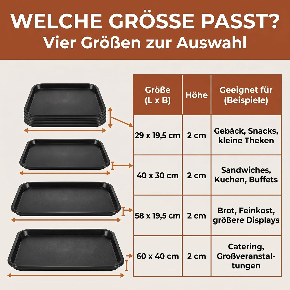 EH Design EH Design Auslagetablett für Bäckereien, Cafés und Tankstellen