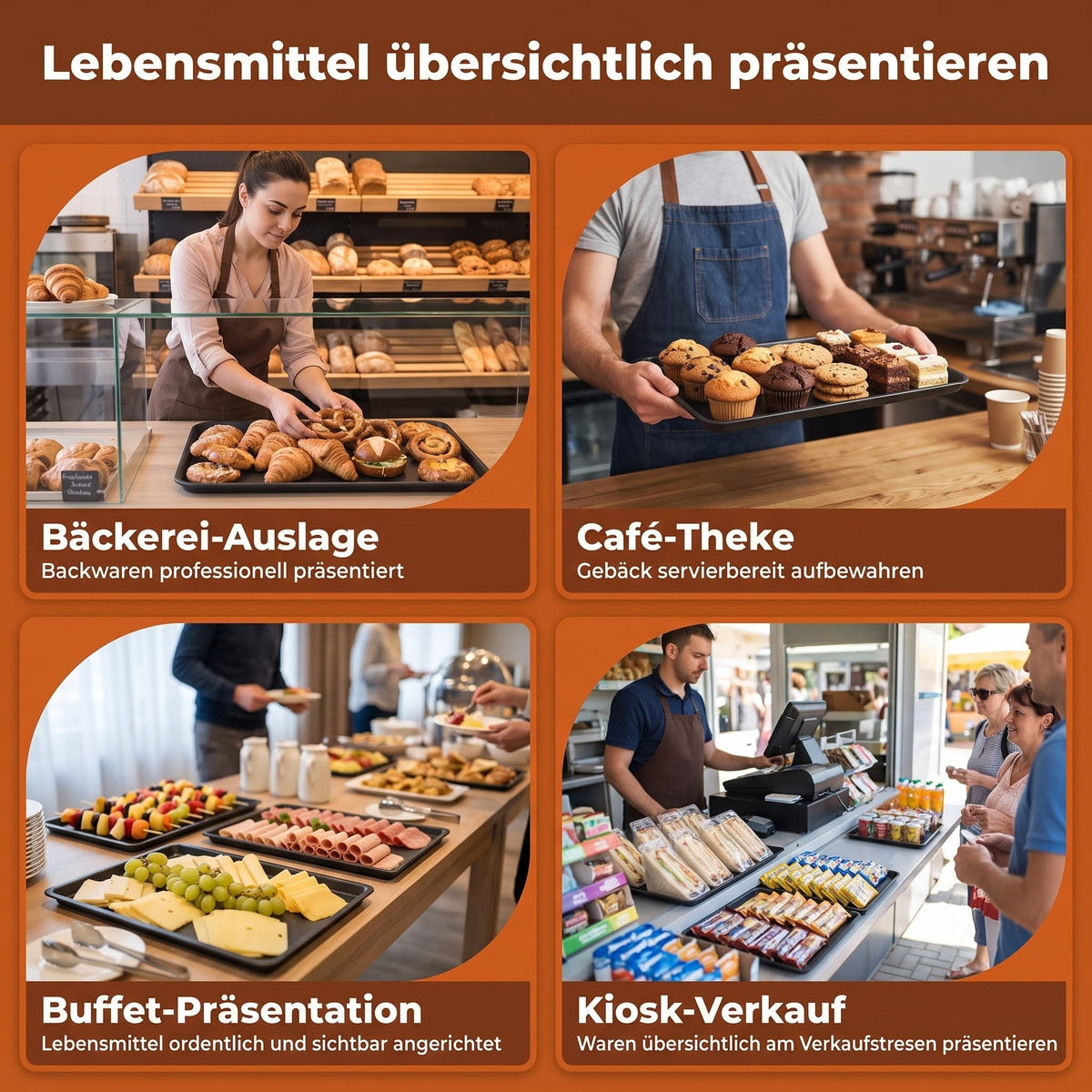 EH Design EH Design Auslagetablett für Bäckereien, Cafés und Tankstellen