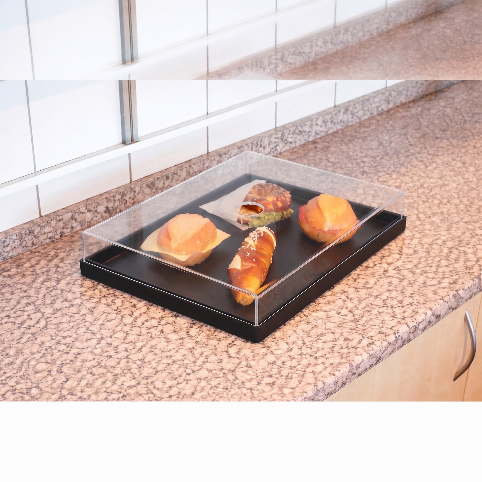 EHDesign Abdeckhaube aus transparentem Acrylglas - stilvoll & hygienisch