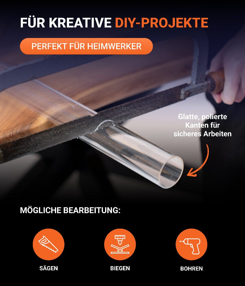 EHDesign Acrylglas Rohre transparent