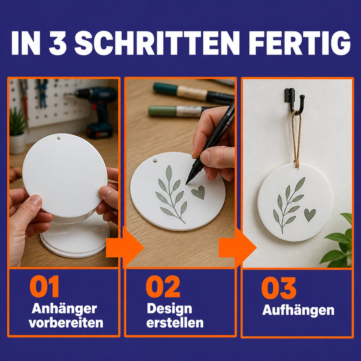 EHDesign Anhänger aus Acrylglas farbig