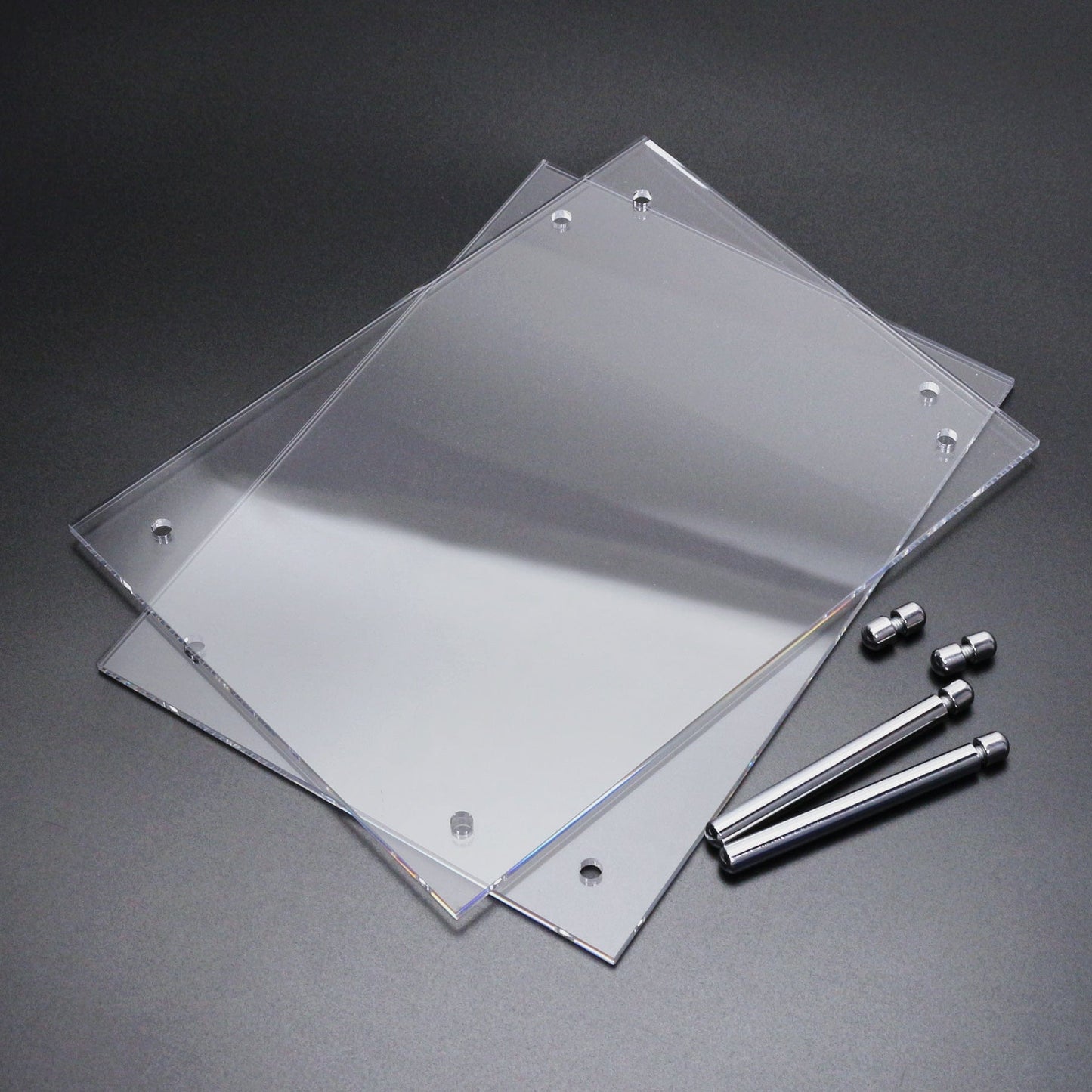 EHDesign Bilderrahmen aus Acrylglas mit Schraubverschluss, rahmenlos, volle Transparenz, pflegeleicht, UV-Schutz