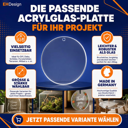 EHDesign Heim & Garten Anhänger aus Acrylglas transparent