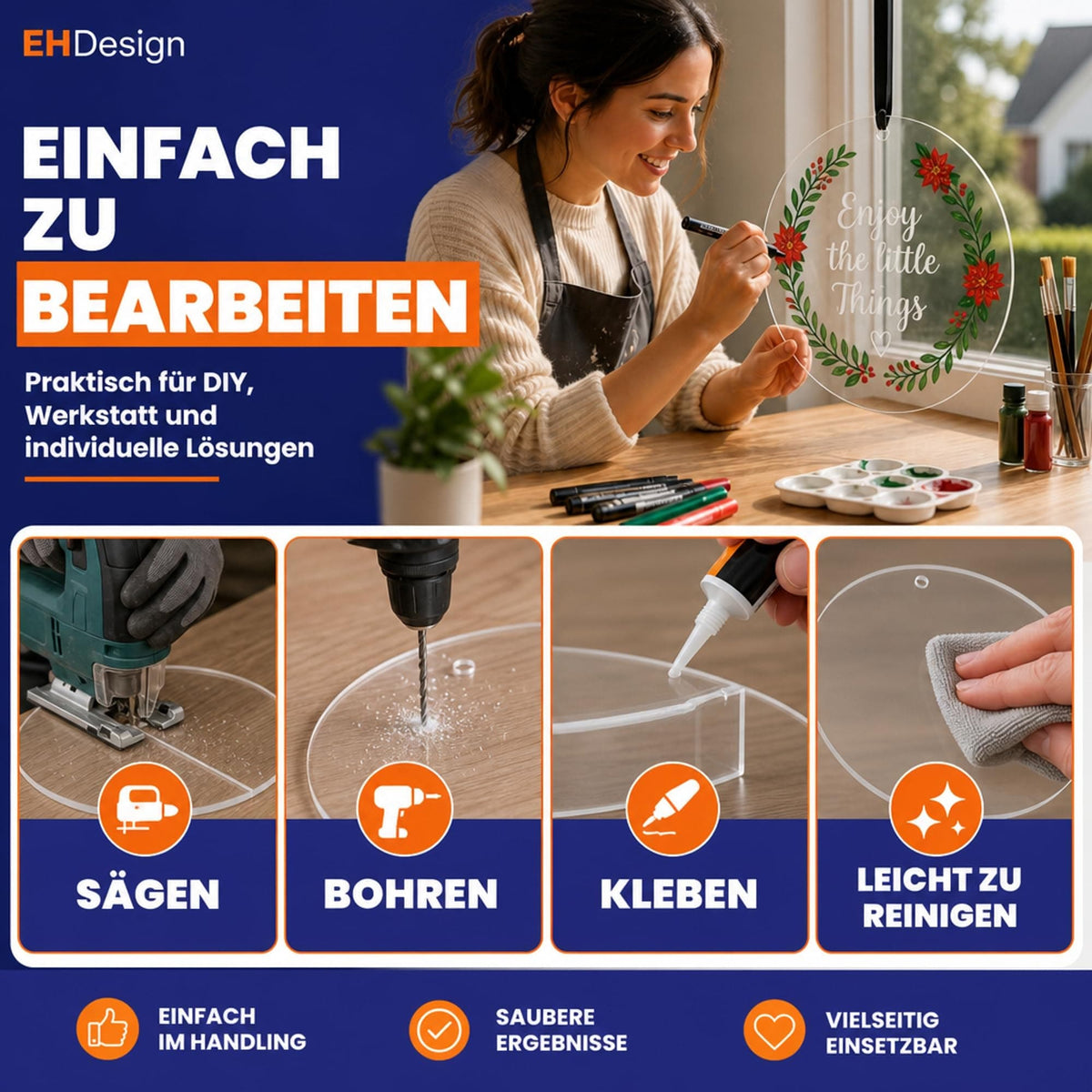 EHDesign Heim & Garten Anhänger aus Acrylglas transparent
