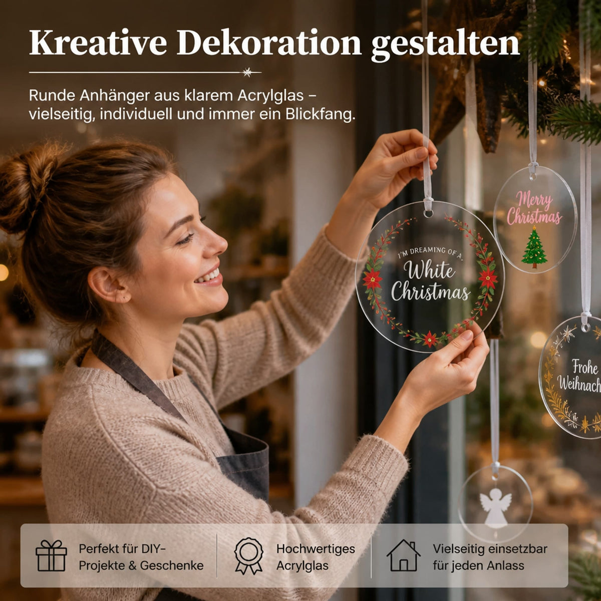 EHDesign Heim & Garten Anhänger aus Acrylglas transparent