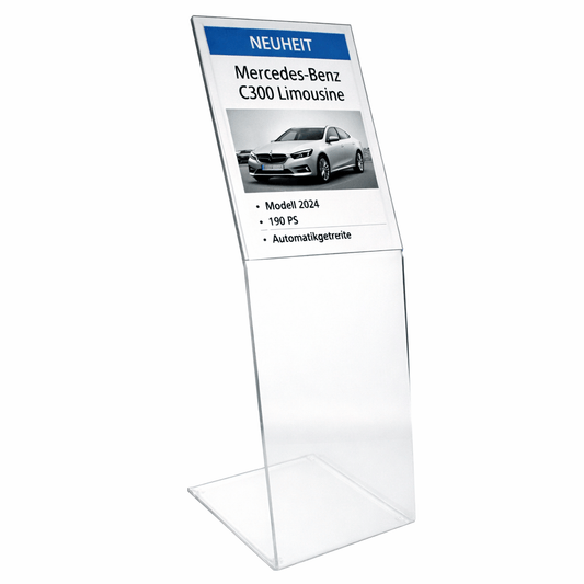EHDesign Infoständer aus transparentem Acrylglas