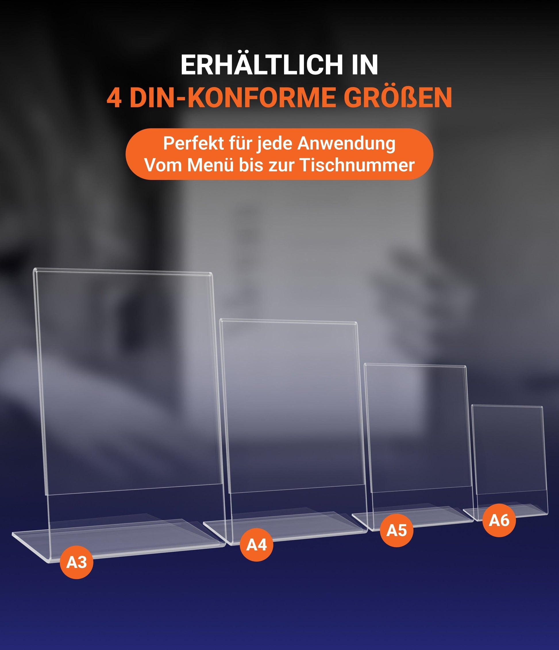 EHDesign L-Aufsteller Tischaufsteller aus Acrylglas in L-Form