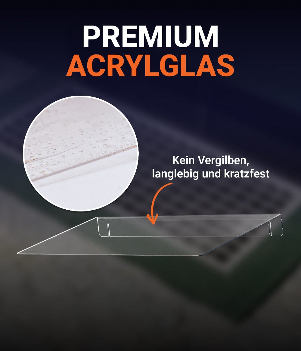 Lichtschachtabdeckung aus glasklarem Acrylglas - volle Transparenz, optimaler uneingeschränkter Lichteinfall