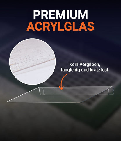 Lichtschachtabdeckung aus glasklarem Acrylglas - volle Transparenz, optimaler uneingeschränkter Lichteinfall
