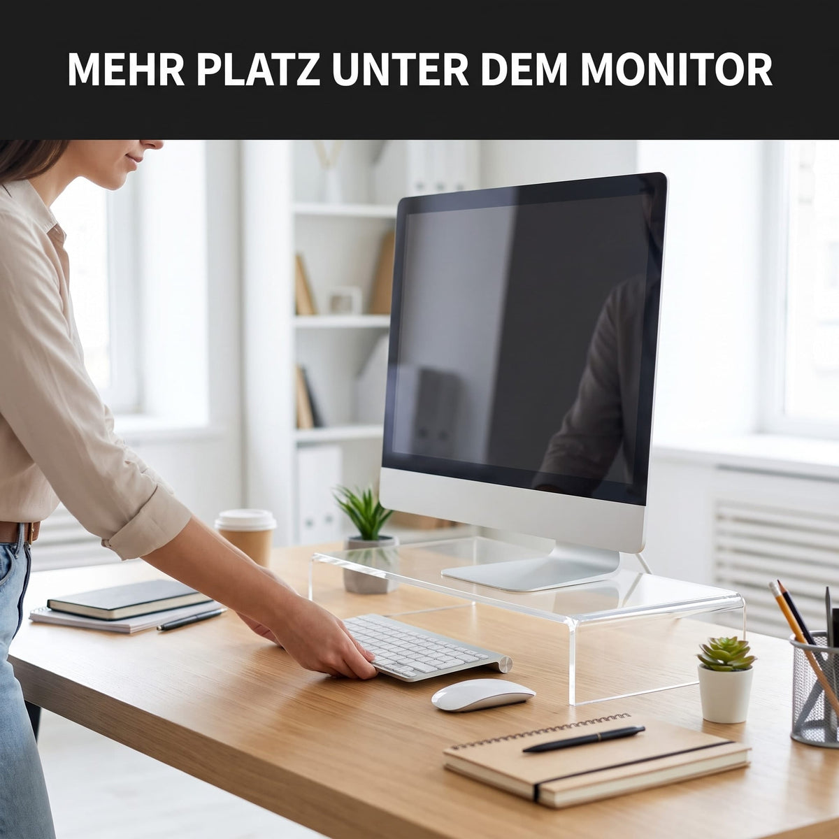 EHDesign Monitorerhöhung aus Acrylglas