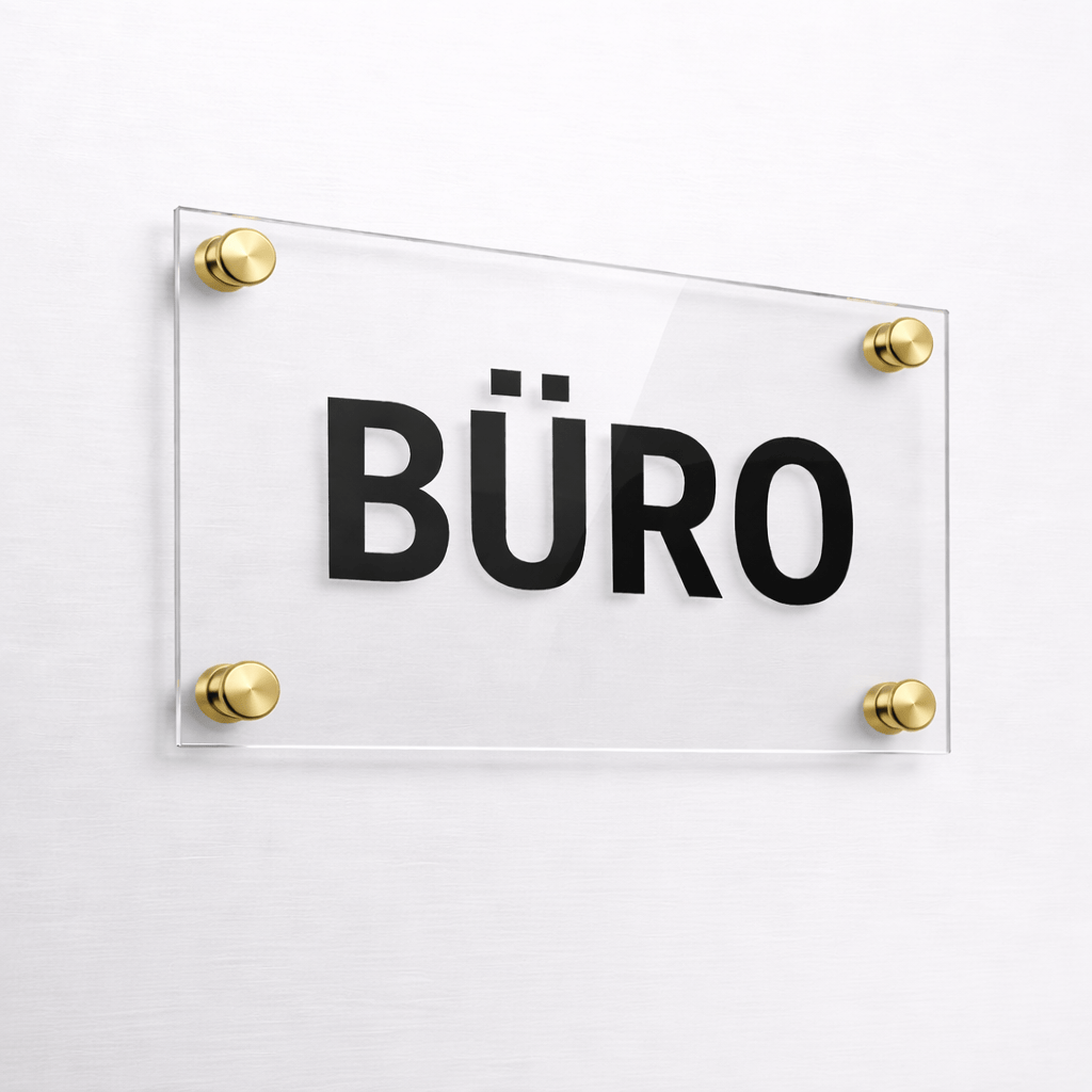 EHDesign Namensschilder Gold / 100 x 150 mm Tür & Wandschild aus Acrylglas
