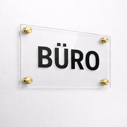 EHDesign Namensschilder Gold / 100 x 150 mm Tür & Wandschild aus Acrylglas