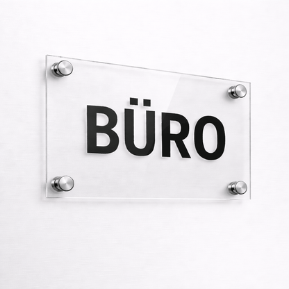EHDesign Namensschilder Silber / 100 x 150 mm Tür & Wandschild aus Acrylglas