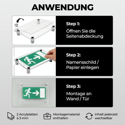 EHDesign Namensschilder Tür & Wandschild aus Acrylglas
