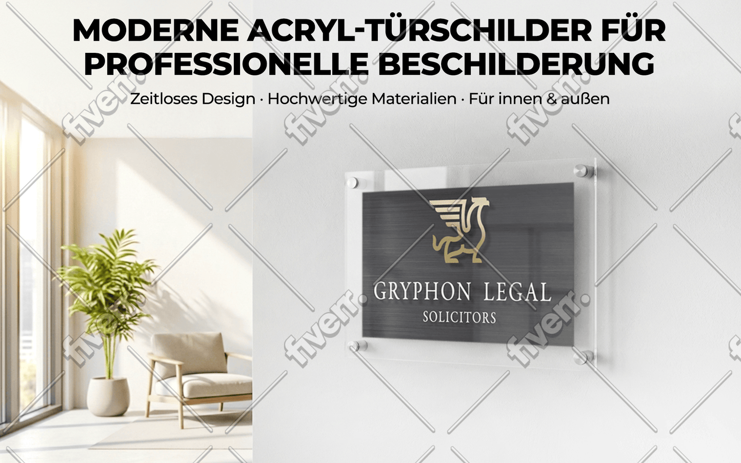 EHDesign Namensschilder Tür & Wandschild aus Acrylglas