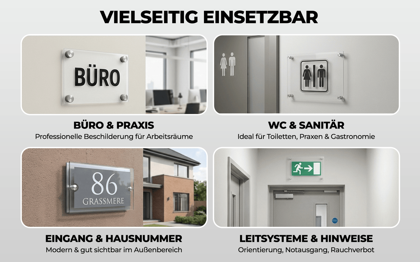 EHDesign Namensschilder Tür & Wandschild aus Acrylglas