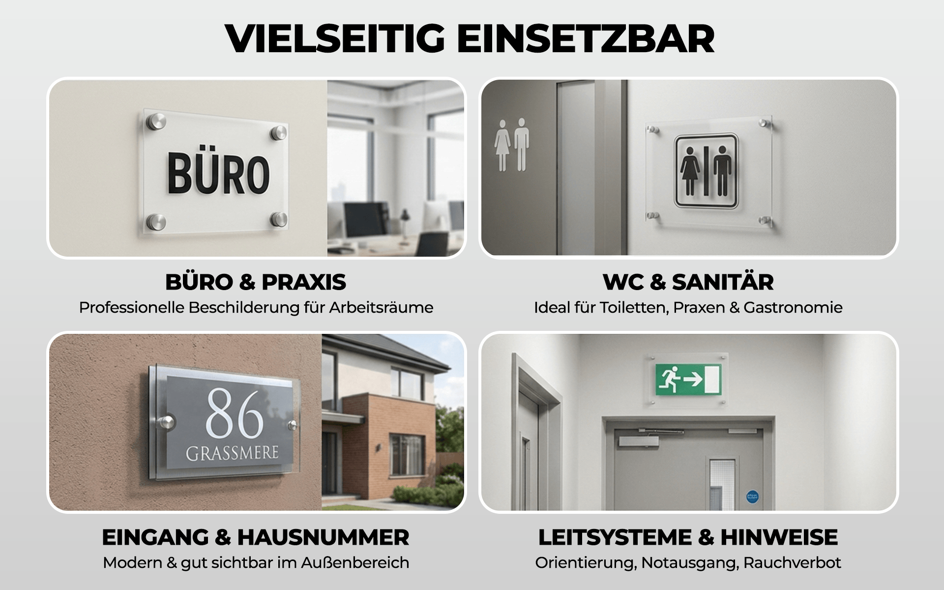 EHDesign Namensschilder Tür & Wandschild aus Acrylglas