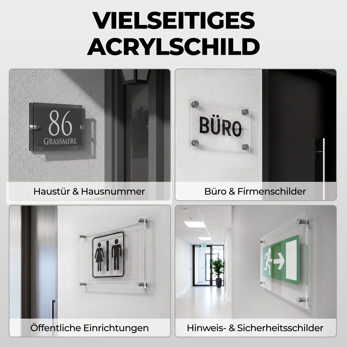 EHDesign Namensschilder Tür & Wandschild aus Acrylglas