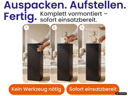 EHDesign Präsentationssäule aus Kunststoff - sofort werkzeuglos einsatzbereit - Auspacken - Aufstellen - Fertig