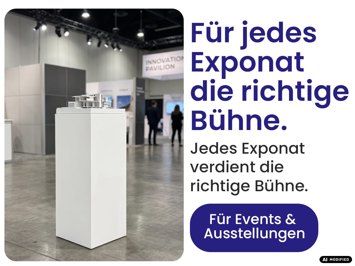 EHDesign Präsentationssäule aus Kunststoff - für jedes Exponat die richtige Bühne - Events & Ausstellungen