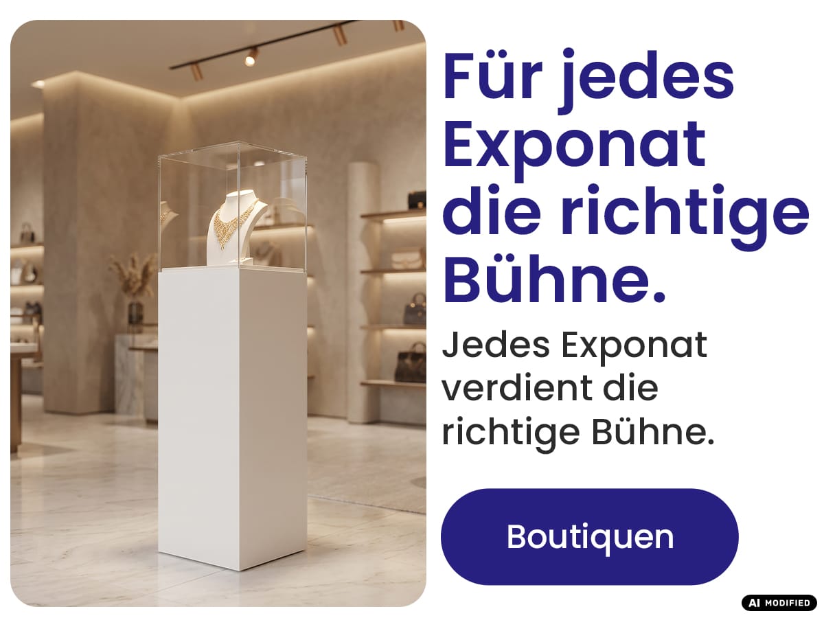 EHDesign Präsentationssäule aus Kunststoff - für jedes Exponat die richtige Bühne - Boutiquen