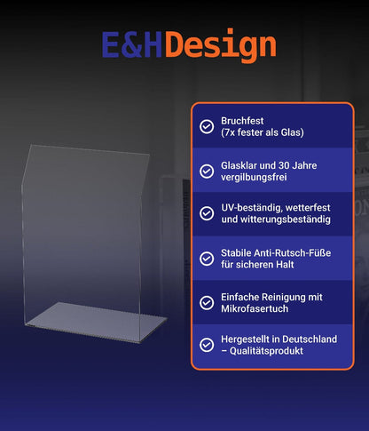EHDesign Schutzwand Spuckschutz aus Acrylglas