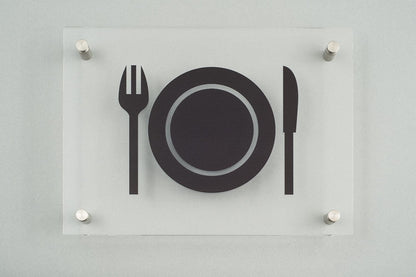 EHDesign Speisen + Getränke Türschild / Wandschild aus Acrylglas mit Druck