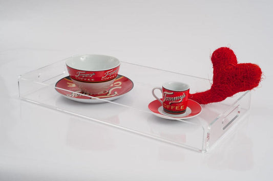 EHDesign Tablett Tablett aus transparentem Acrylglas