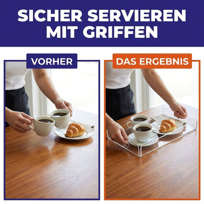 EHDesign Tablett Tablett aus transparentem Acrylglas