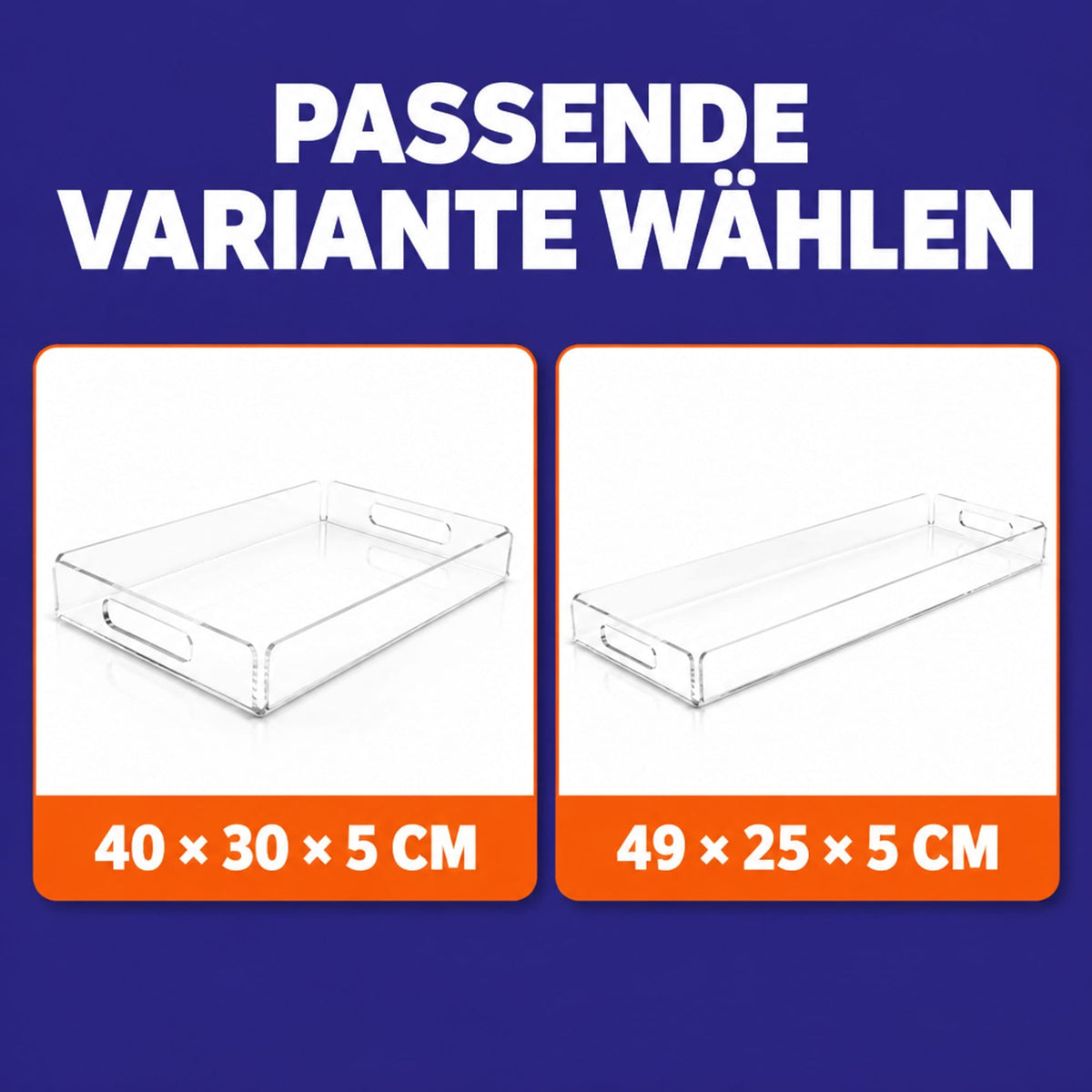 EHDesign Tablett Tablett aus transparentem Acrylglas