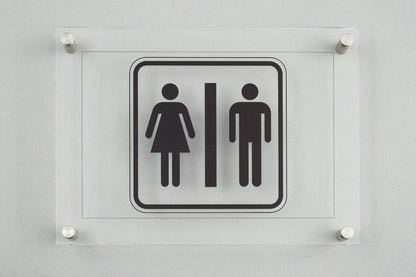 EHDesign WC Türschild / Wandschild aus Acrylglas mit Druck