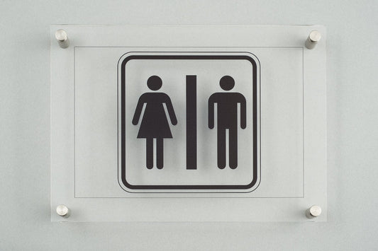 EHDesign WC Türschild / Wandschild aus Acrylglas mit Druck